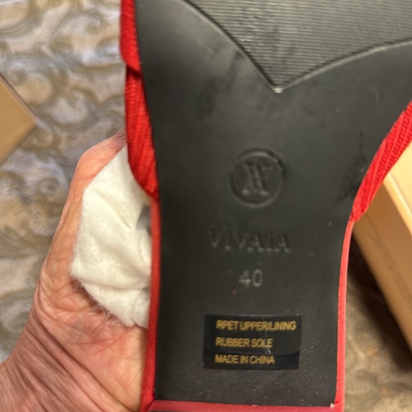 Vivaia Yaffa Mule Ruby Red Size 40 - Picture 5 of 7